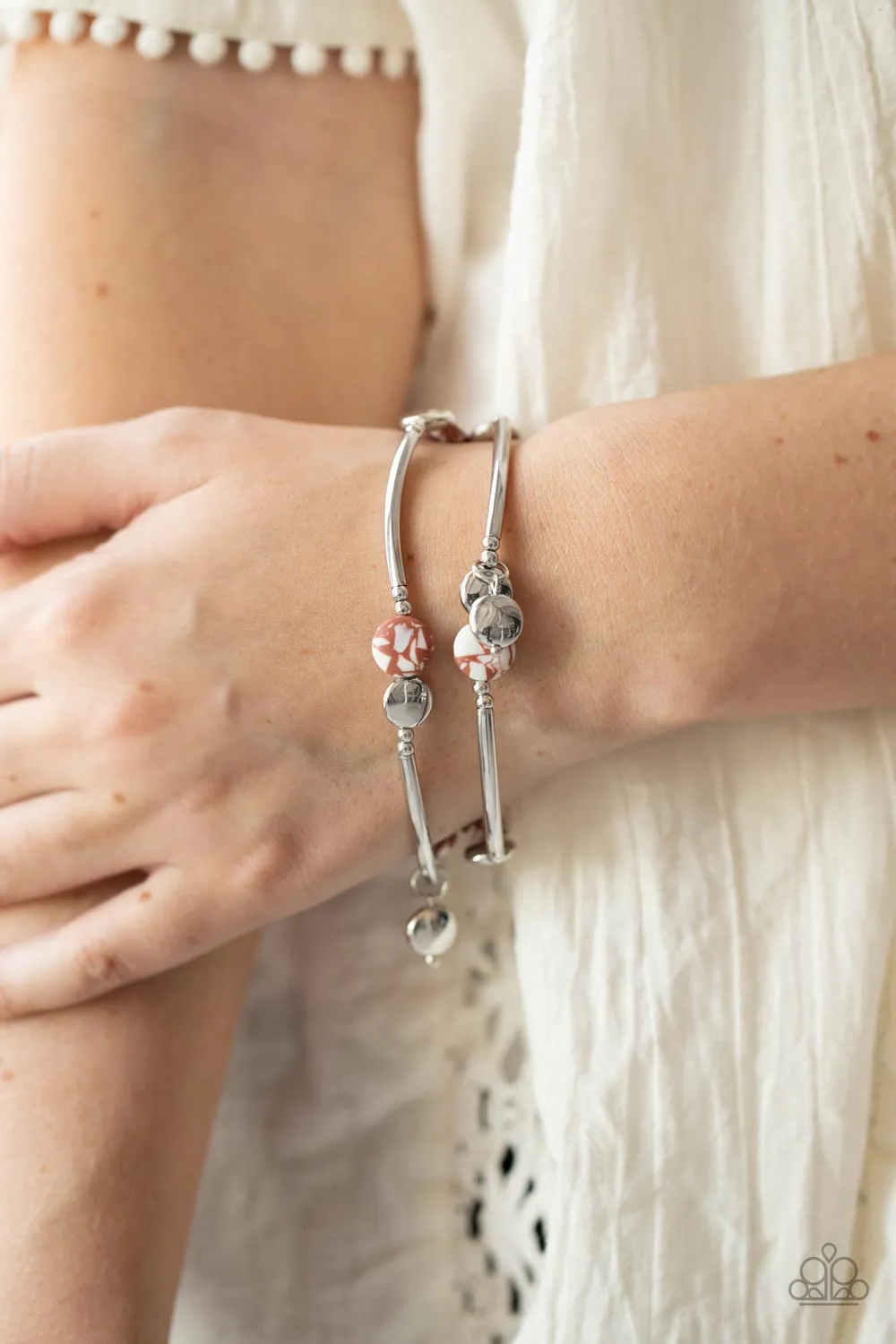 Paparazzi Terrazzo Territory - Brown Stretchy Bracelets